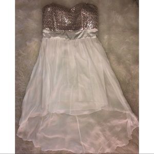 Highlow beautiful White cream dress